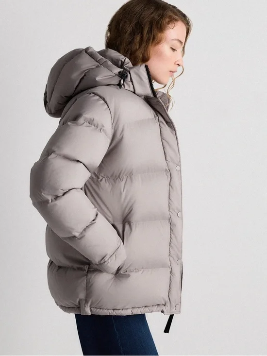 Quince Grey Hooded Quilted Puffer Jacket - Picture 5 of 7